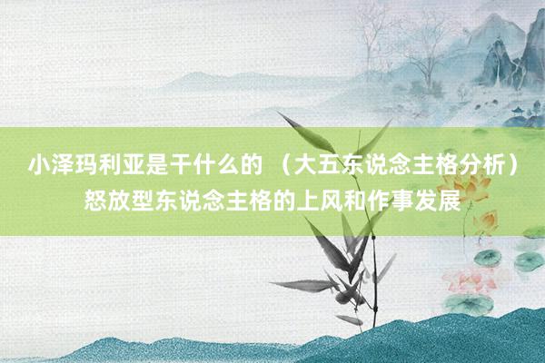 小泽玛利亚是干什么的 （大五东说念主格分析）怒放型东说念主格的上风和作事发展