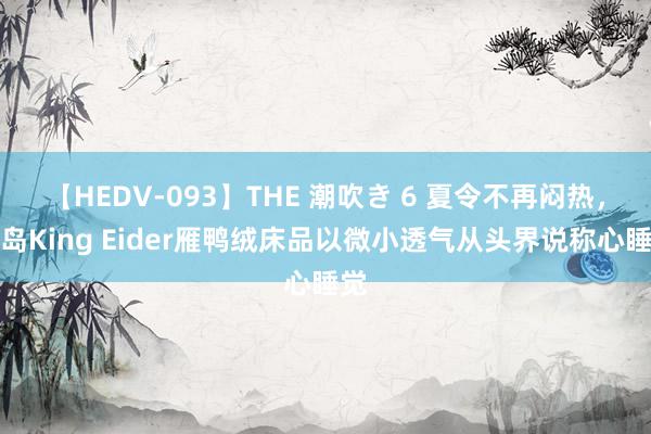 【HEDV-093】THE 潮吹き 6 夏令不再闷热，冰岛King Eider雁鸭绒床品以微小透气从头界说称心睡觉