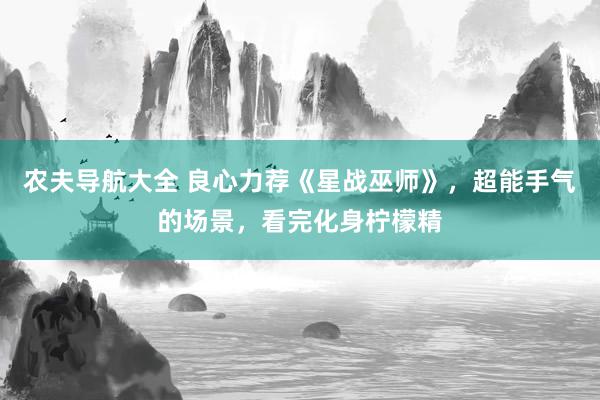 农夫导航大全 良心力荐《星战巫师》，超能手气的场景，看完化身柠檬精