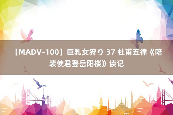 【MADV-100】巨乳女狩り 37 杜甫五律《陪裴使君登岳阳楼》读记