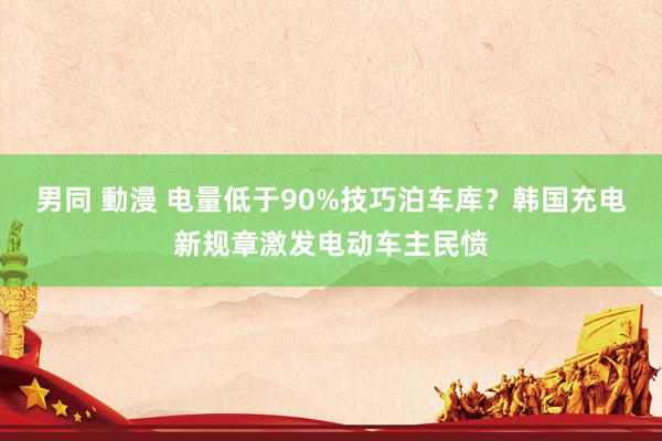 男同 動漫 电量低于90%技巧泊车库？韩国充电新规章激发电动车主民愤