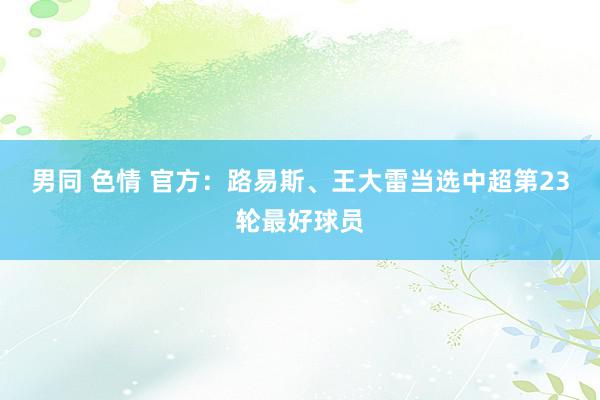 男同 色情 官方：路易斯、王大雷当选中超第23轮最好球员