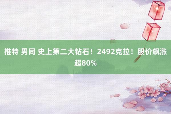 推特 男同 史上第二大钻石！2492克拉！股价飙涨超80%